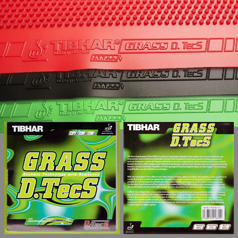 Table Tennis Rubber Protective Film - TIBHAR Grass D.TecS Table Tennis Rubber