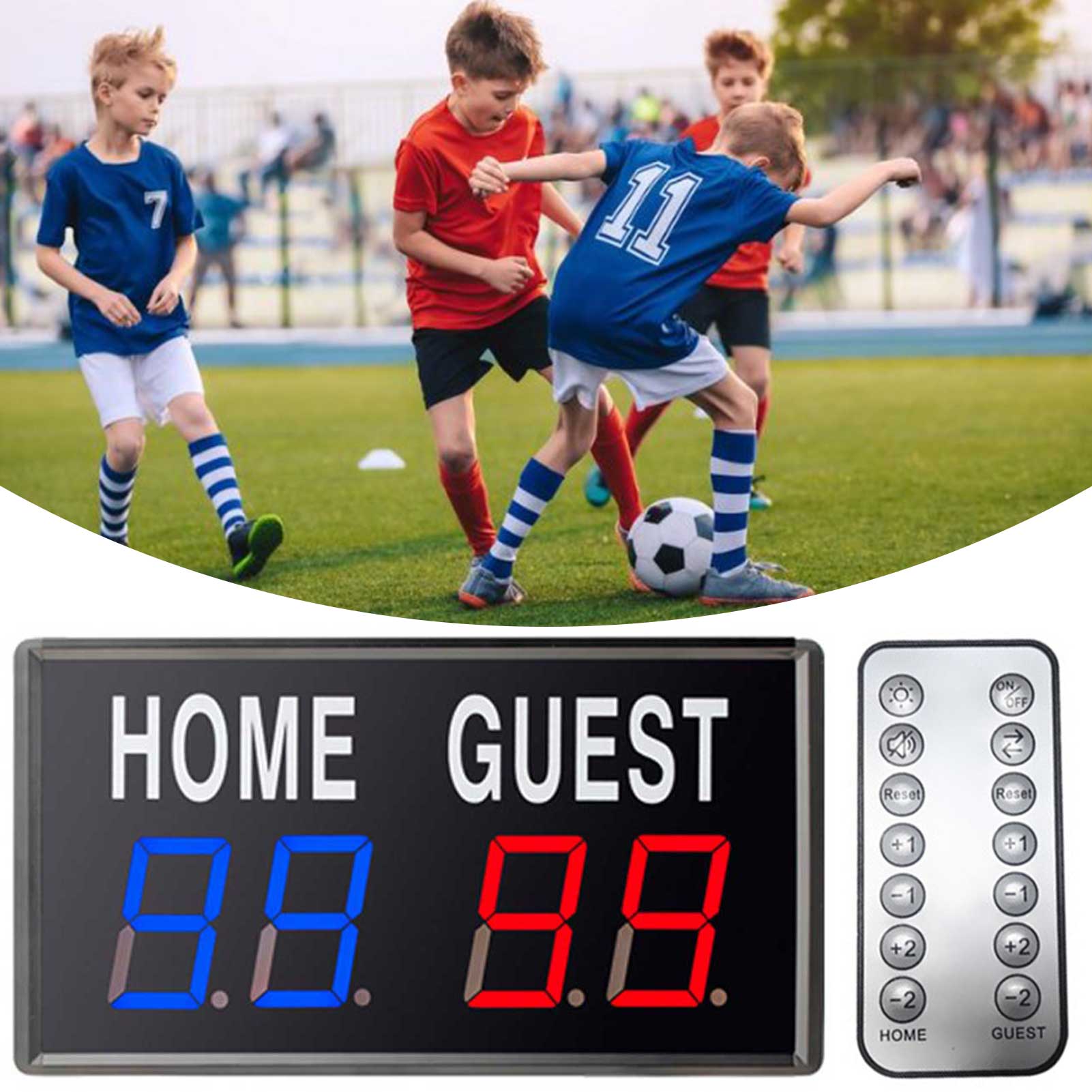 Table Tennis Score - 4-Digit LED Electronic Score Keepers Scoreboard
