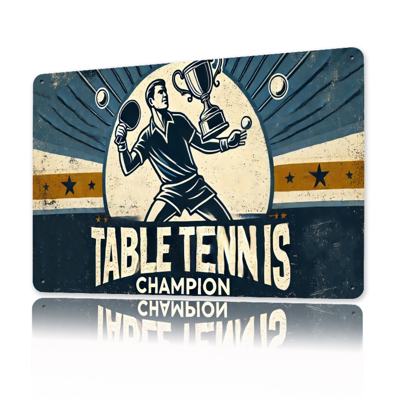 Table Tennis Championships - Vintage Table Tennis Championship Metal Wall