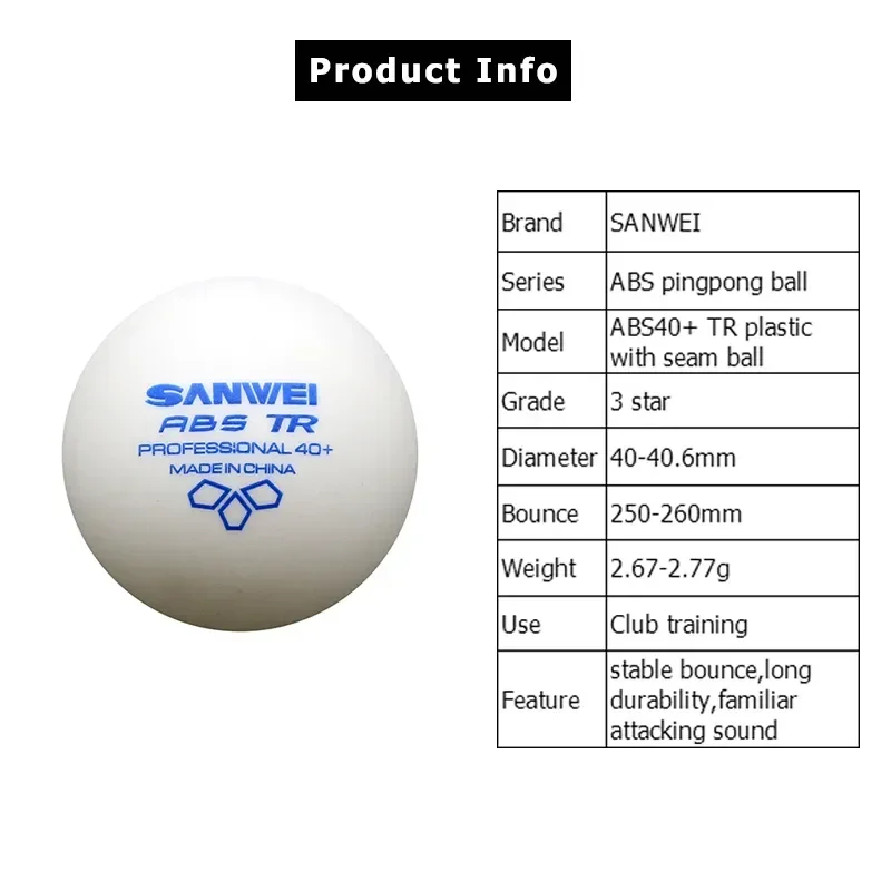 SANWEI-ABS TR 3 Star Table Ten - Table Tennis How To Play ulasan dan harga