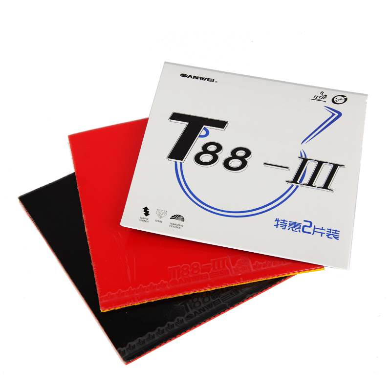 1 Red 1 Black Original SANWEI  - Table Tennis Spin ulasan dan harga