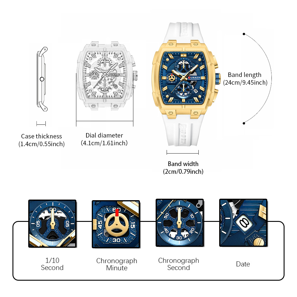 CURREN Luxury Vintage Watch fo - Edge Tape Roll ulasan dan harga