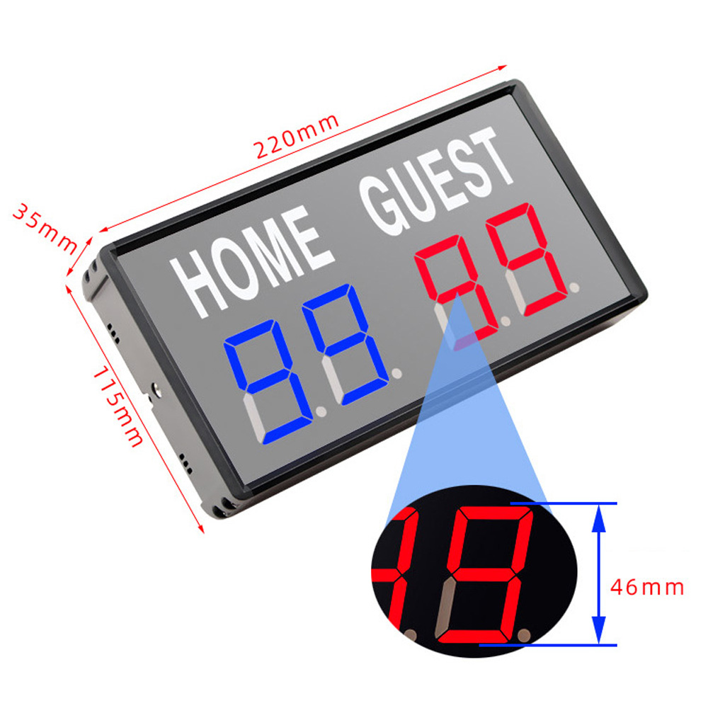 Portable 4 Digit LED Scoreboar - Table Tennis Score ulasan dan harga